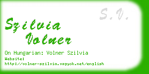 szilvia volner business card